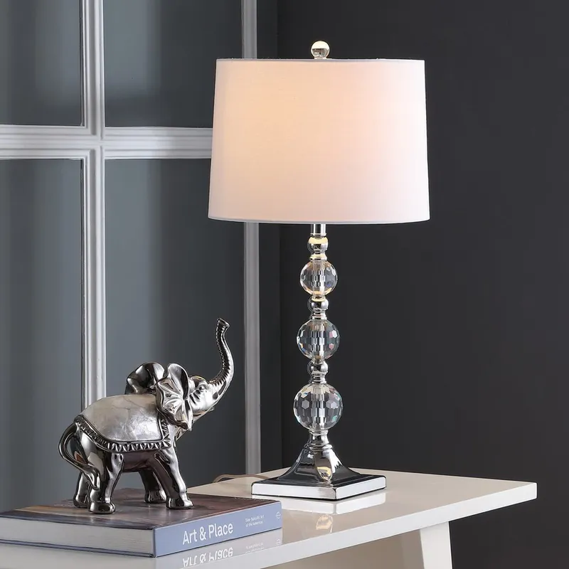 Holiday Sale Safavieh Maeve 28-Inch H Crystal Ball Lamp Set Of 2 - Clear