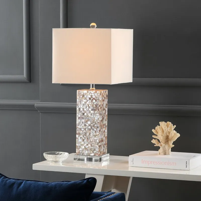 Bargain Safavieh Homer 26-Inch H Shell Table Lamp Set Of 2 - Cream
