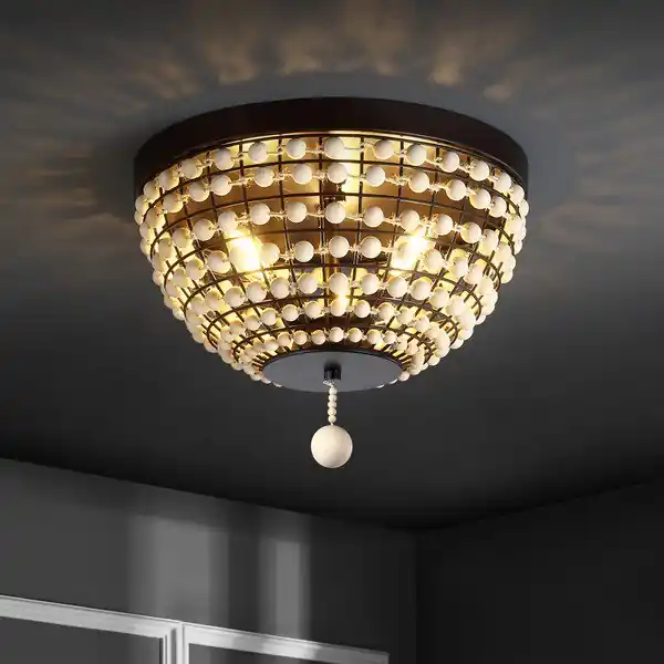 Exclusive Safavieh Bolson Chandelier - Natural Wood