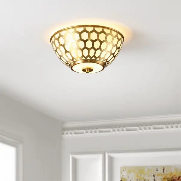 Bargain Safavieh Carlina Flush Mount - Brass Gold