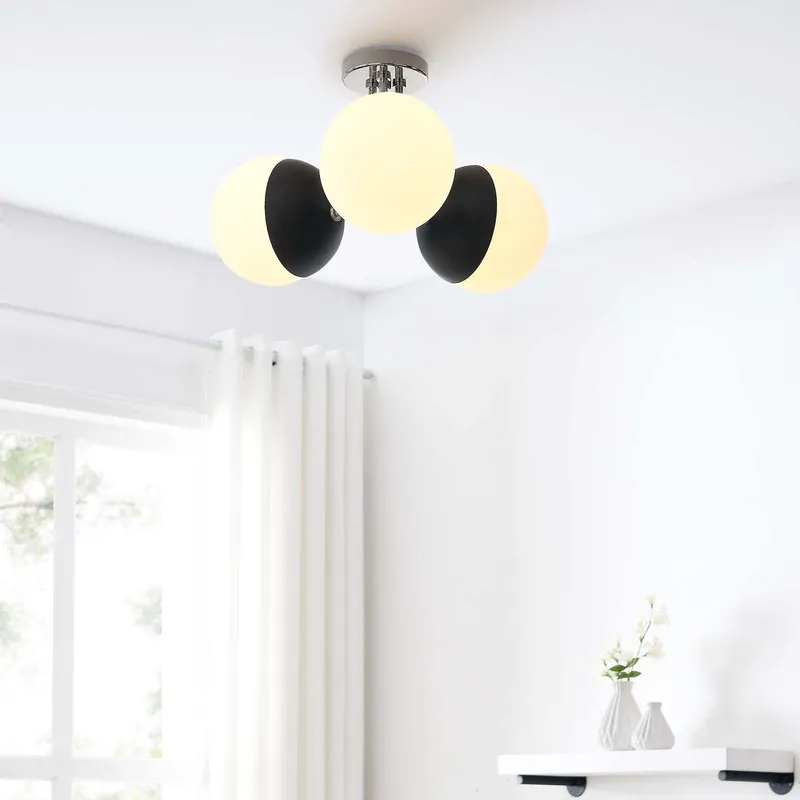 Genuine Stellar 3-Light Semi-Flush Ceiling Light By Modway - EEI-5656