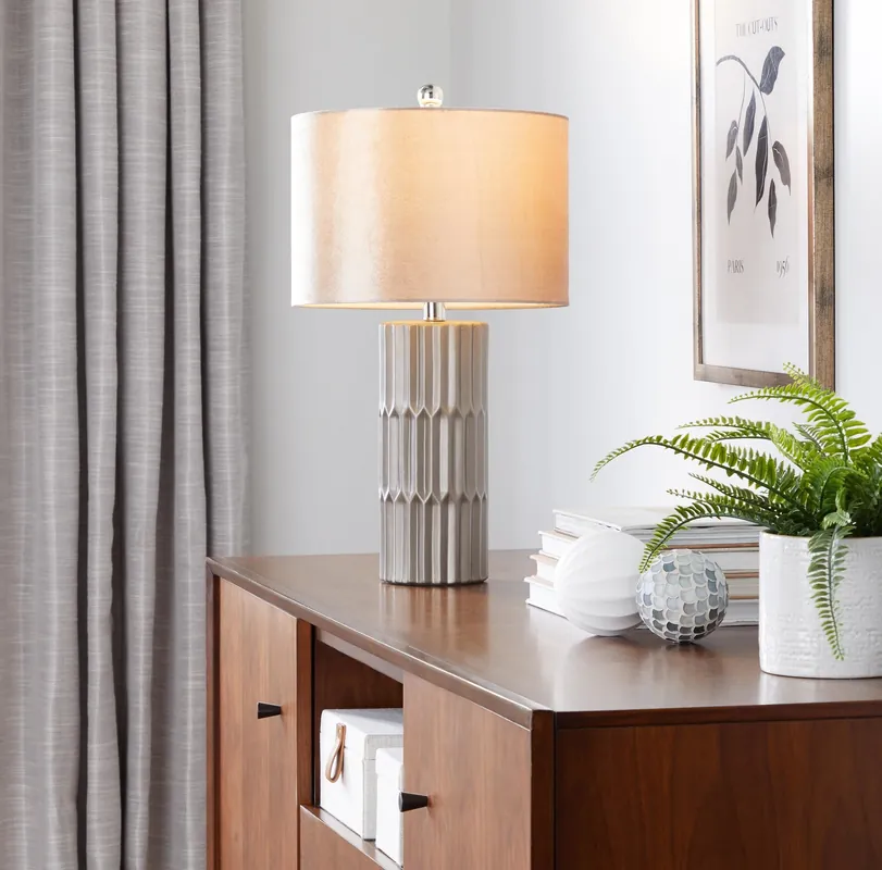 Tania 22" Ceramic Table Lamp By LumiSource Premium