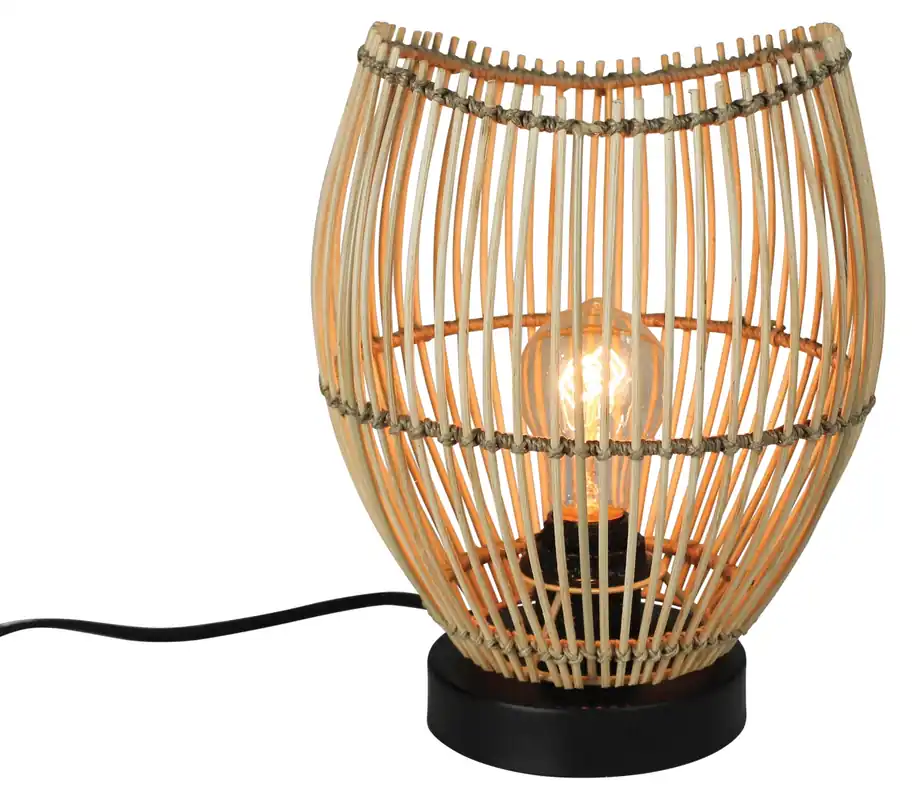 Cairo Table Lamp, Rattan By HomArt Same Day Shipping