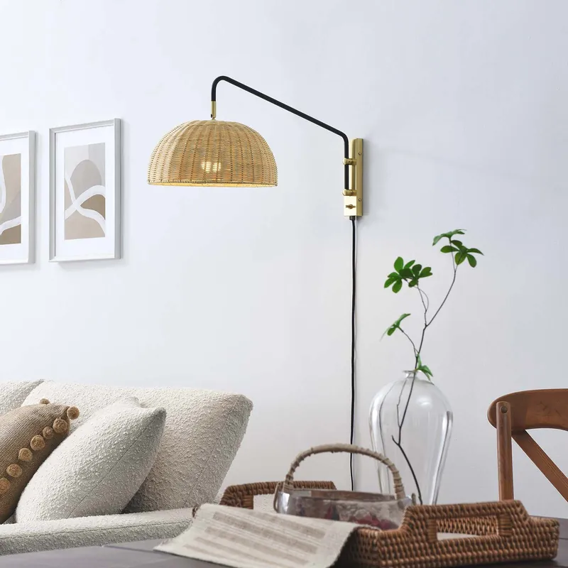 Next Day Delivery Ulani Rattan Wall Sconce By Modway - EEI-6256