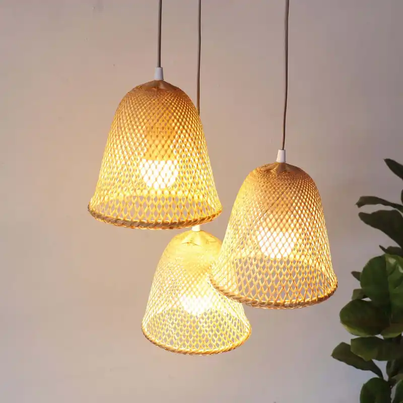 Iia - Bamboo Pendant Light Shade By Thaihome Premium