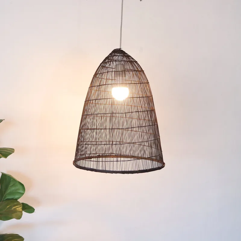 Sawan - Black Bamboo Pendant Light Shade By Thaihome Instant Buy