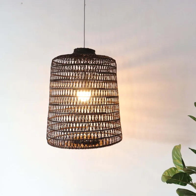 Mega Sale Black Varee - Black Small Bamboo Pendant Light By Thaihome