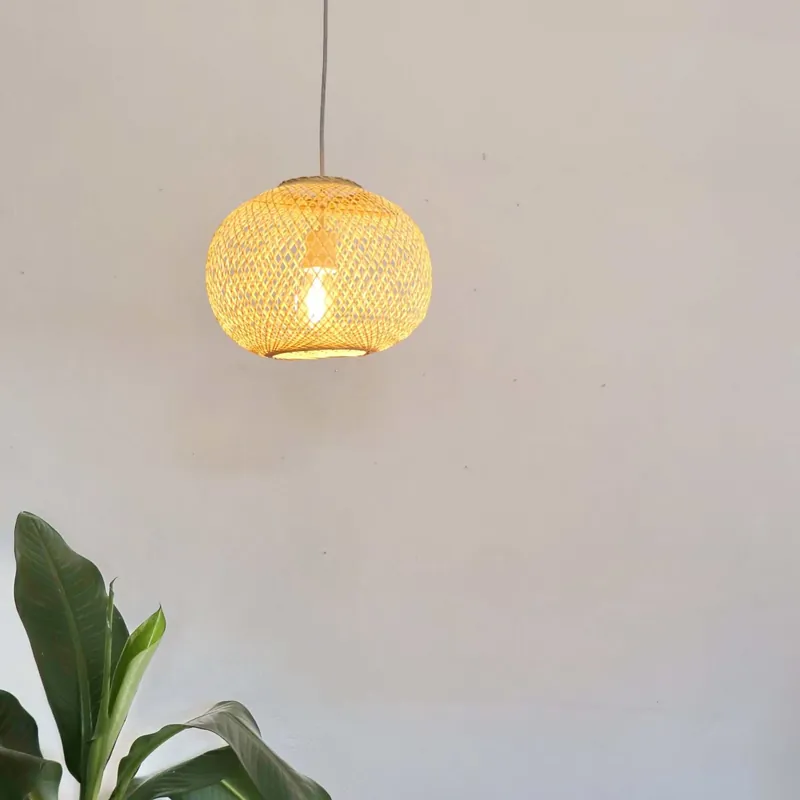Wan - Bamboo Pendant Light (20 Cm) By Thaihome Sale