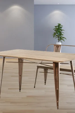 30' Steel And Wood Dining Table By Homeroots Today Only