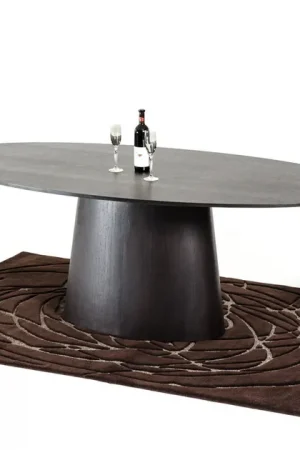 30' Wenge Veneer Oval Dining Table By Homeroots Big Sale