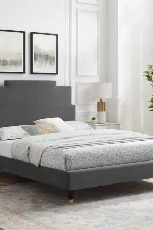 Seasonal Sale Lindsey Performance Velvet King Platform Bed By Modway - MOD-6926