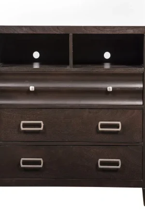 Brand New Contemporary Style Mahogany TV Console Cabinet By Homeroots