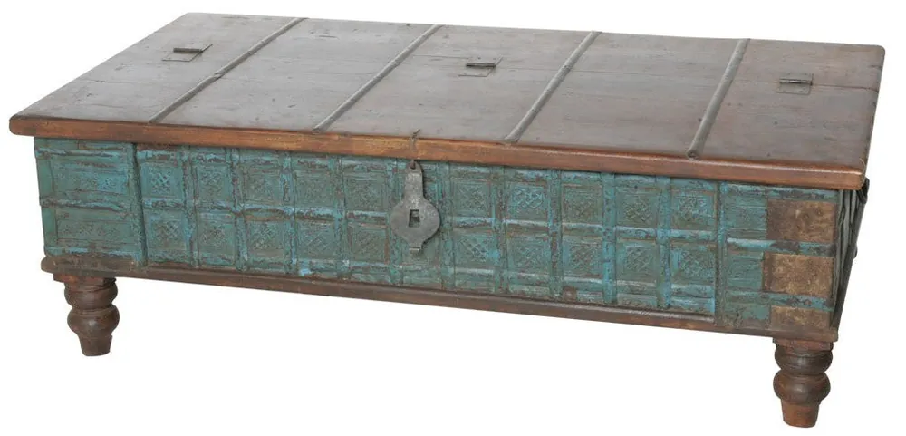 Traditional Storage Trunk Coffee Table By Homeroots Certified