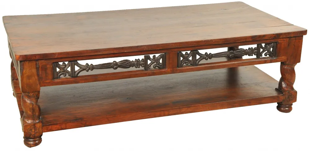 Seasonal Sale Brown Rectangular Wooden Coffee Table By Homeroots