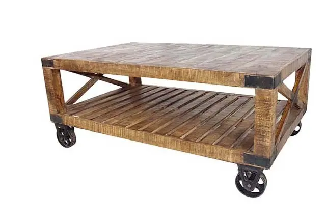 Wholesale Traditional Cart Style Wooden Coffee Table By Homeroots