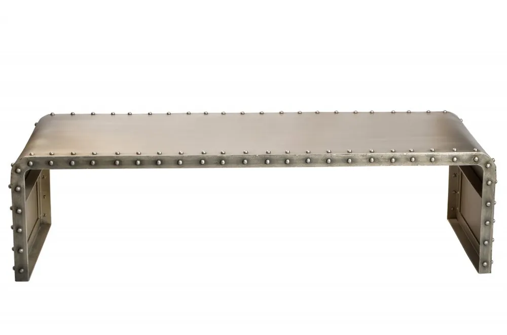 Bench Shaped Metal Coffee Table By Homeroots Same Day Shipping