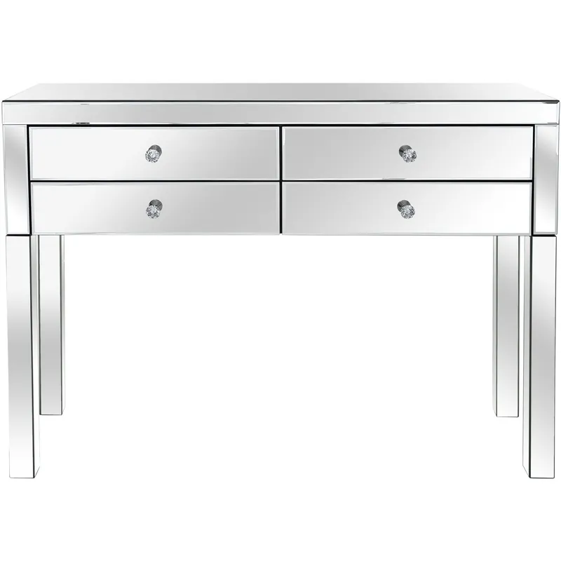 Silver Four Drawer Console Table By Homeroots Mega Sale