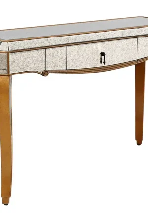 Antiqued Gold Wooden Console Table By Homeroots Affordable