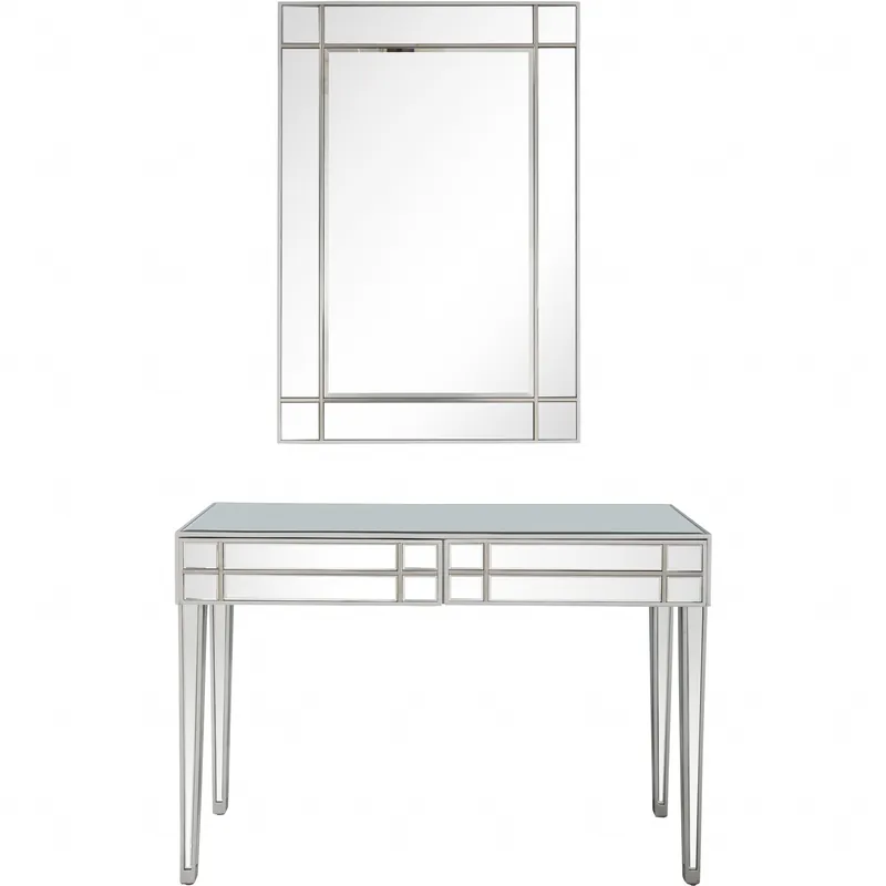 Stainless Steel Mirror and Console Table By Homeroots Latest