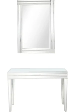 Buy Direct Modern Mirrored Console Table and Mirror Set By Homeroots
