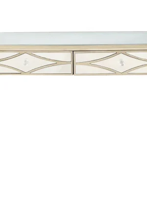 Champagne Finish Console Mirror Table By Homeroots Price Drop