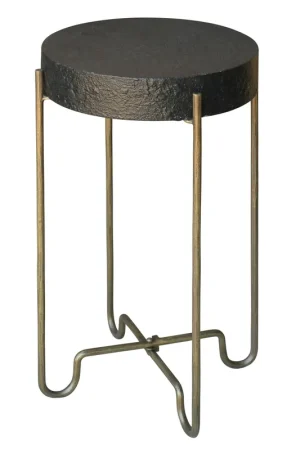 Black and Gold Side Table By Homeroots Fresh Stock