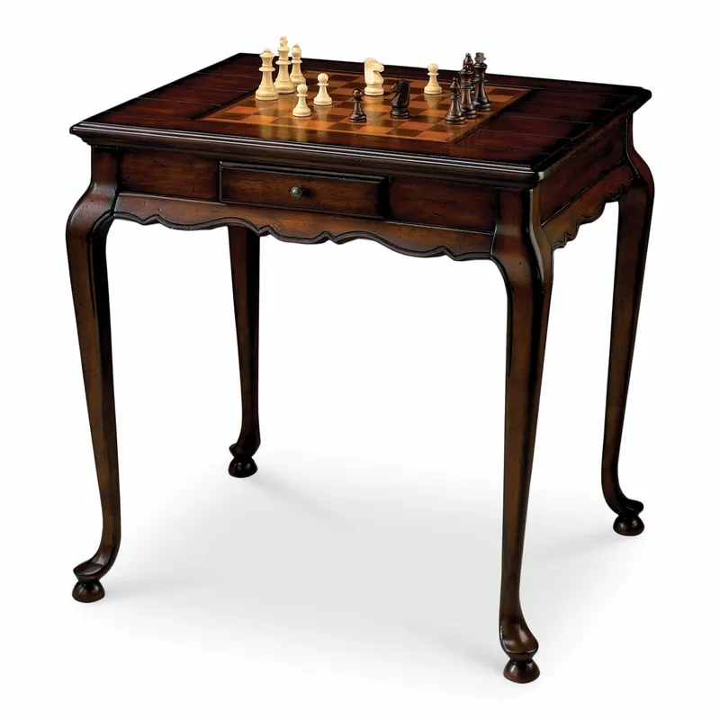 Traditional Cherry Game Table By Homeroots - 389945 New Release