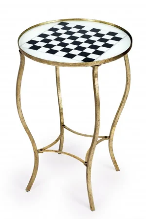 Antique Gold Black and White Game Table By Homeroots Buy Online