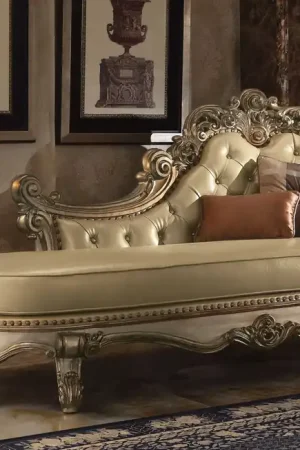 Bone Polyurethane Chaise & Pillows By Homeroots Original