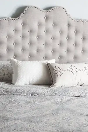 Bargain Baxton Studio Hilda Modern and Contemporary Greyish Beige Fabric Queen Size Headboard - Greyish Beige