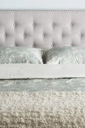 Hot Deal Baxton Studio Windsor Modern and Contemporary Greyish Beige Fabric Upholstered Queen Size Headboard - Greyish Beige