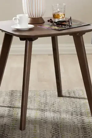 Baxton Studio Dahlia Mid-Century Modern Walnut Wood End Table - "Walnut" Brown New Release