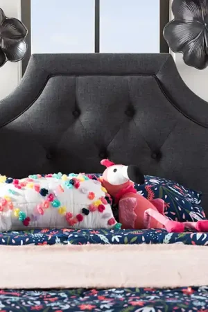 Baxton Studio Mars Modern and Contemporary Dark Grey Fabric Twin Size Headboard - Dark Grey Low Price