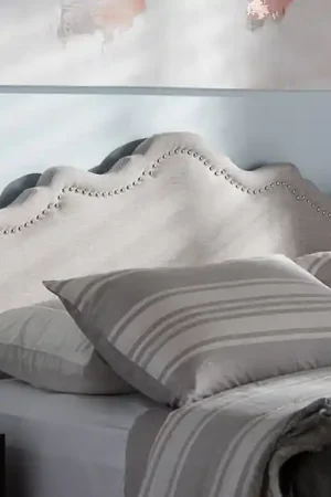 Baxton Studio Nadeen Modern and Contemporary Greyish Beige Fabric Queen Size Headboard - Greyish Beige Discount