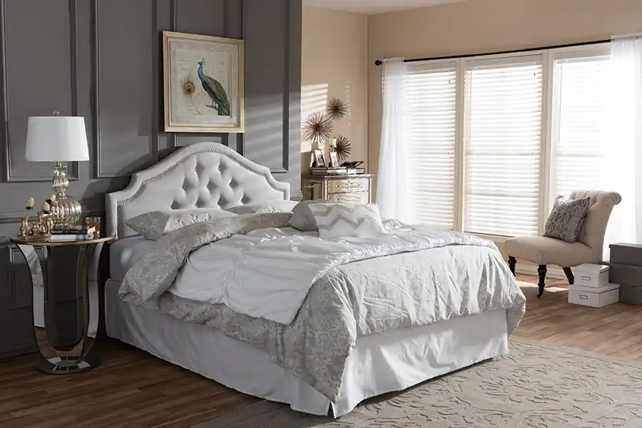 Special Discount Baxton Studio Cora Modern and Contemporary Grayish Beige Fabric Upholstered Full Size Headboard - Greyish Beige