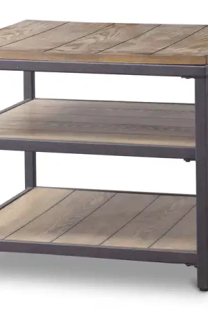 Baxton Studio Caribou Wood and Metal End Table - Natural Order Now