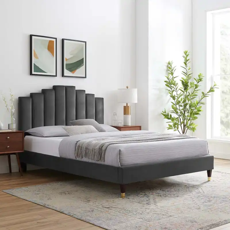 Direct From Factory Elise Twin Performance Velvet Platform Bed By Modway - MOD-6873