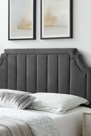 Alyona Channel Tufted Performance Velvet Full/Queen Headboard By Modwa Mega Sale