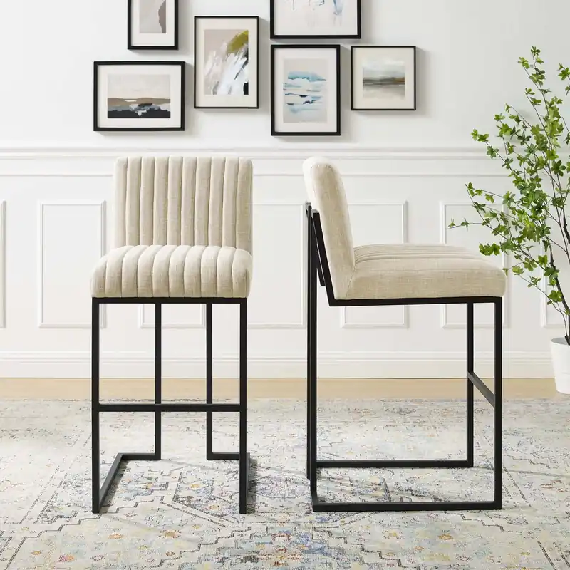 Exclusive Offer Indulge Channel Tufted Fabric Bar Stools By Modway - EEI-5742