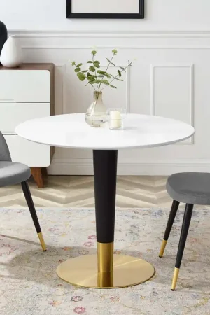 Bargain Zinque 36" Dining Table By Modway - EEI-5117 - Gold White