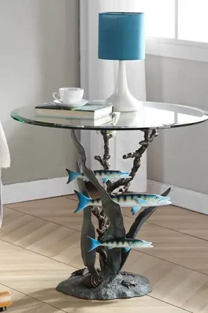 Barracuda End Table By SPI Home - 22.5in Height Brand New