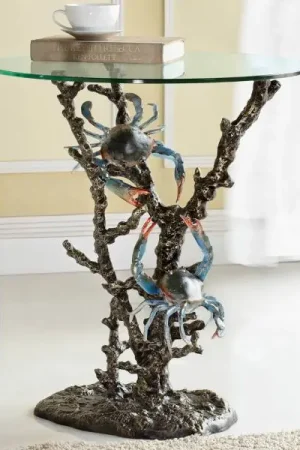 Crabs & Coral End Table By SPI Home - 21in Height Buy Today