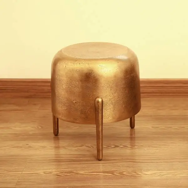 Special Discount Brass Finish 3 Legged Side Table By SPI Home - 14in Height
