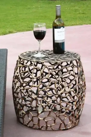 Branch and Lattice Pattern Garden Stool By SPI Home - 16.5in Height Today Only