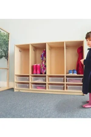 Whitney Brothers Toddler Eight Section Coat Locker With Trays Special Discount