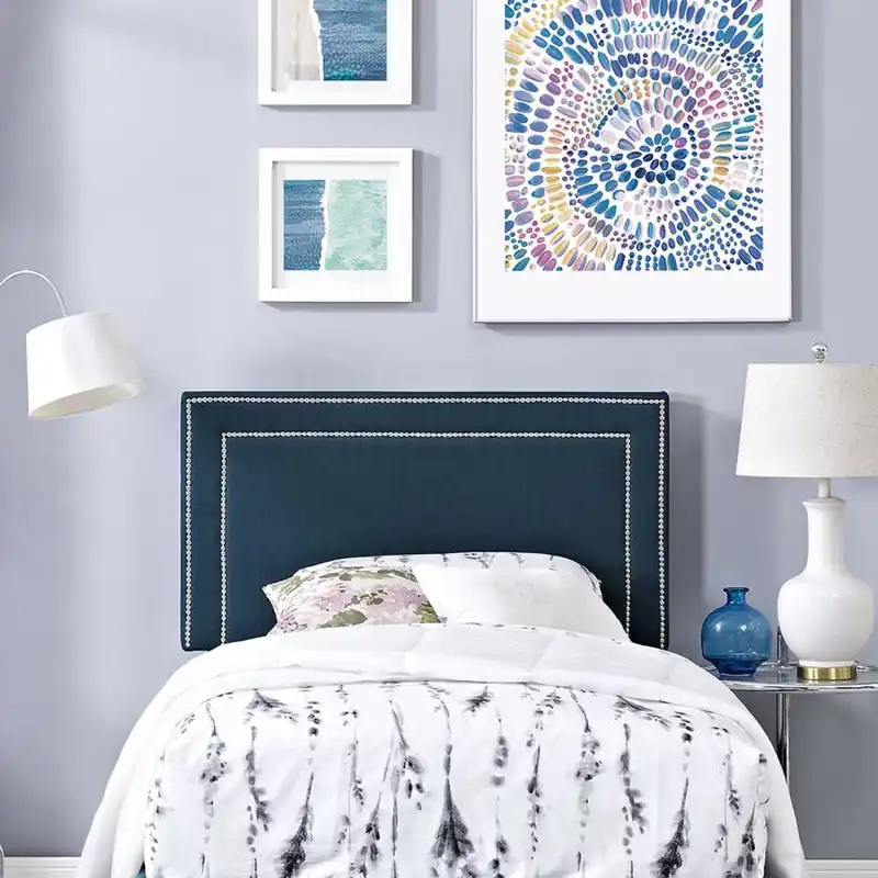 Best Choice Modway Jessamine Twin Upholstered Fabric Headboard - MOD-5374 - Azure
