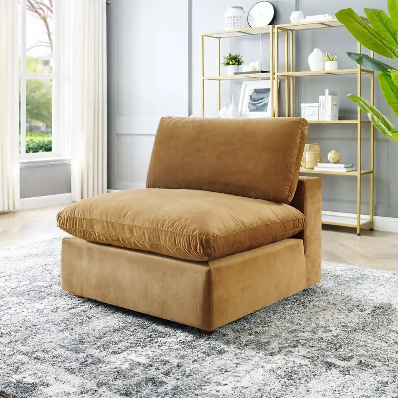 Genuine Modway Commix Down Filled Overstuffed Performance Velvet Armless Chair