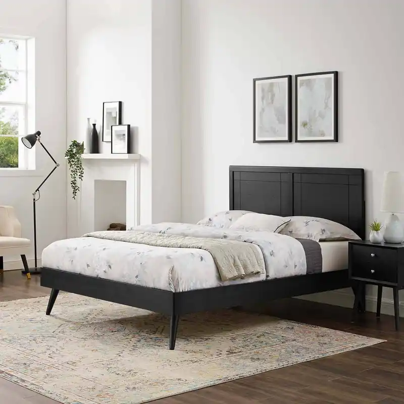 Modway Marlee King Wood Platform Bed With Splayed Legs - MOD-6629 One Day Deal