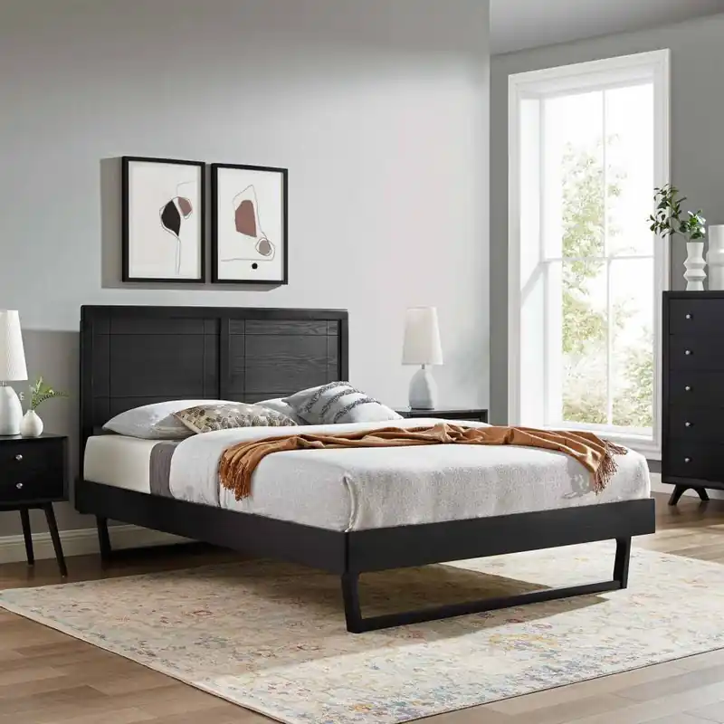 Modway Marlee King Wood Platform Bed With Angular Frame - MOD-6626 Exclusive Offer