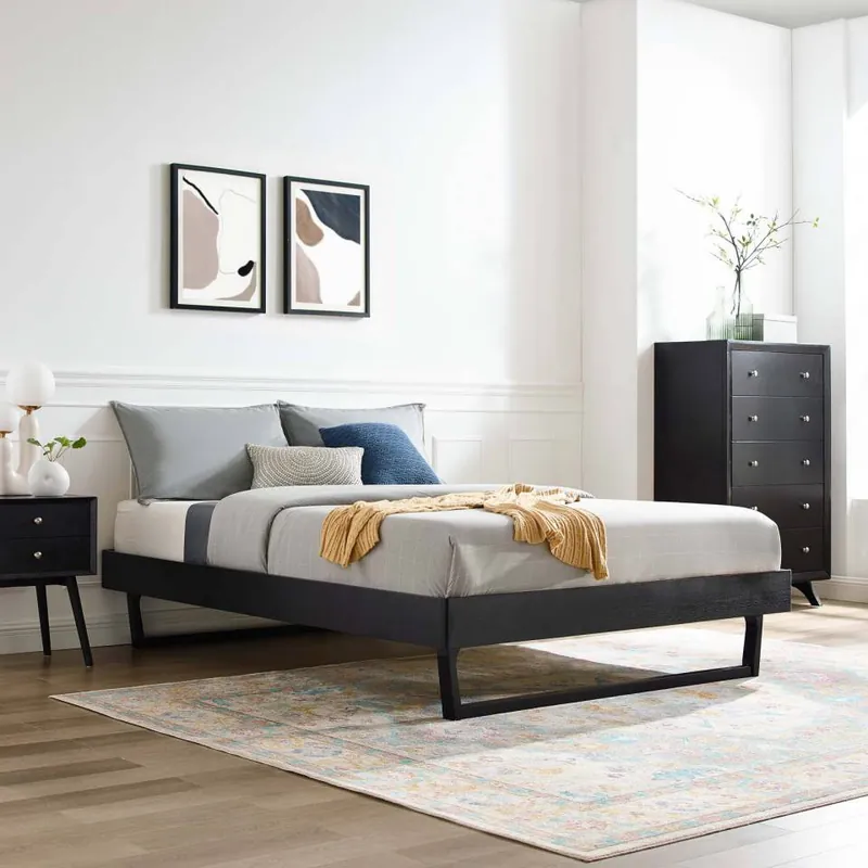Last Chance Modway Billie King Wood Platform Bed Frame - MOD-6215